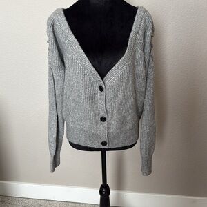 WHBM, size XL,  button up cardigan. Slouchy Crop Cardigan